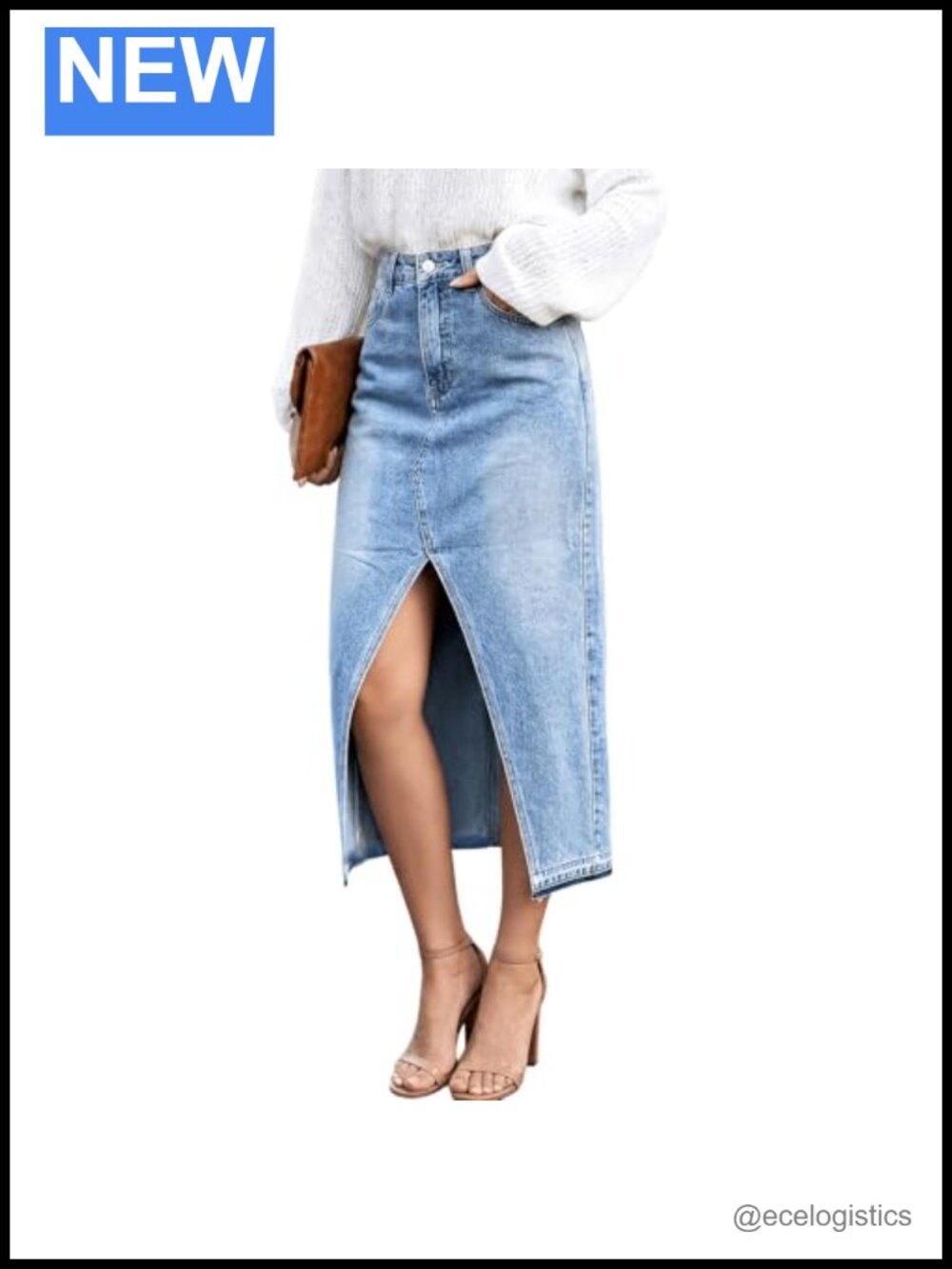 High Waisted A-Line Denim Skirt Maxi Midi Jean Skirt Vintage Panel Stitch